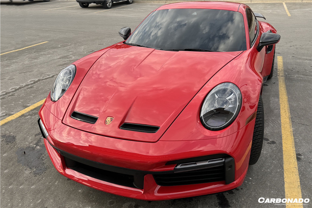Carbonado 2019-2024 Porsche 911 992 Carrera & S & 4 & 4S & Targa & Turbo S GT3 Style Hood