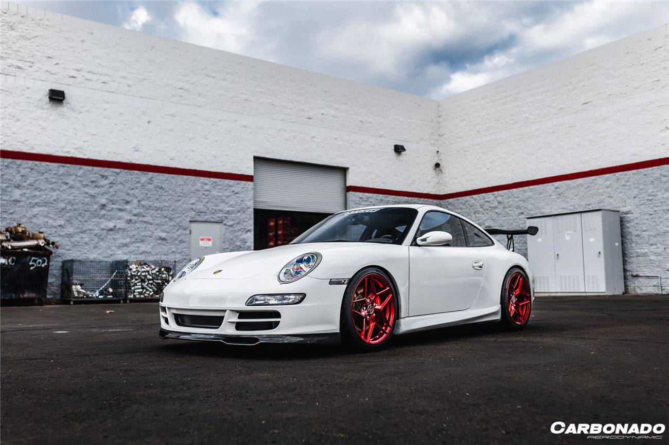 Carbonado 2005-2008 Porsche 911 997.1 Carrera S EM Style Carbon Fiber Front Lip