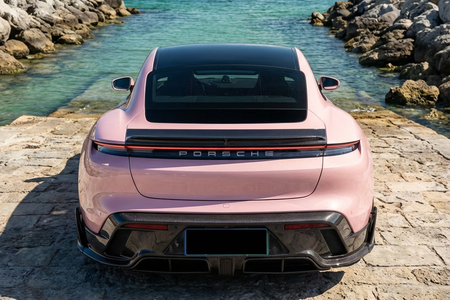 Alerón de maletero estilo CADO para Porsche Taycan 4 4S GTS TURBO Carbonado 2019-2023