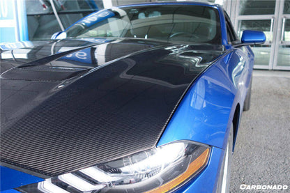 Carbonado 2018-2023 Ford Mustang OEM Style Carbon Fiber Hood