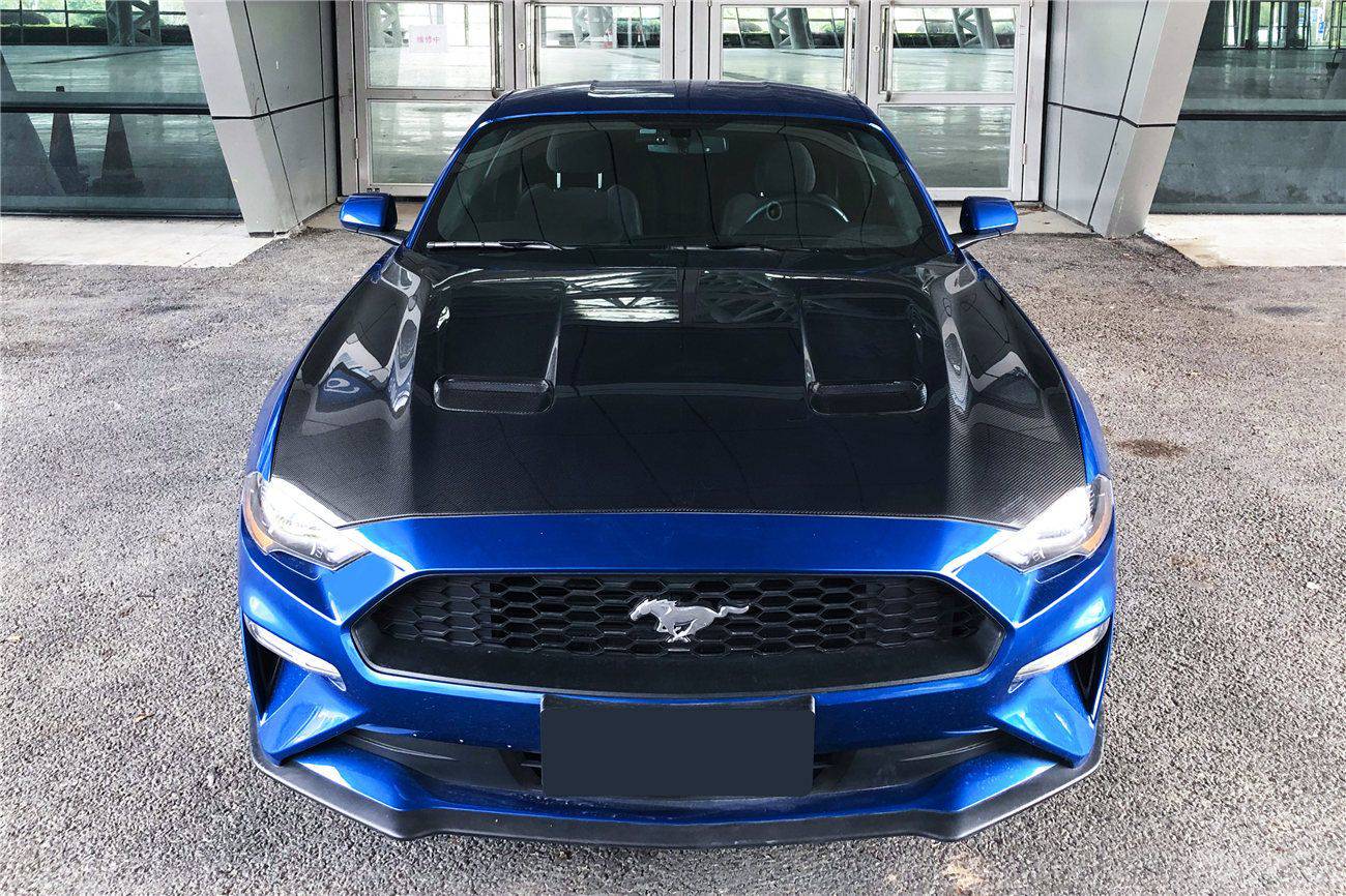 Carbonado 2018-2023 Ford Mustang OEM Style Carbon Fiber Hood