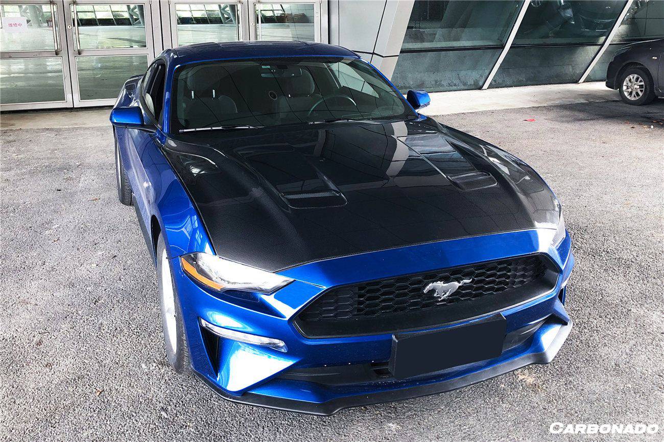 Carbonado 2018-2023 Ford Mustang OEM Style Carbon Fiber Hood