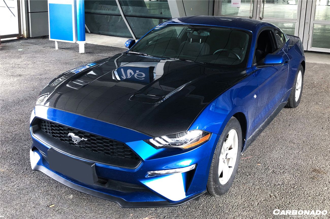 Carbonado 2018-2023 Ford Mustang OEM Style Carbon Fiber Hood