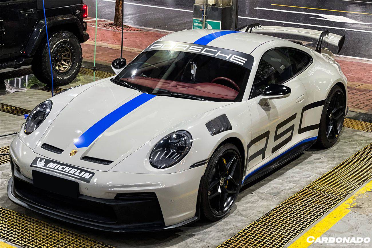 Carbonado 2019-2024 Porsche 911 992 Carrera S 4 4S Targa Cabriolet GT3 estilo parachoques delantero