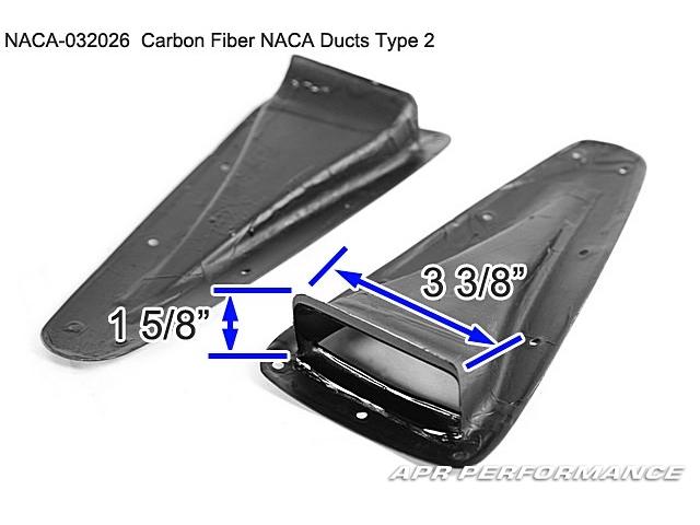 APR Carbon Fiber Universal Fitment Curved NACA Ducts