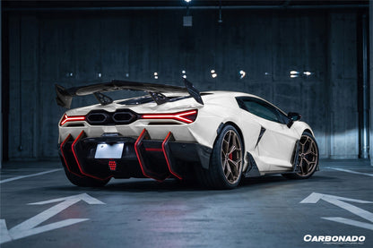 Carbonado Aero BK Style Autoclave Carbon Fiber Rear Diffuser with Canards | 2024-UP Lamborghini Revuelto
