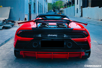 Carbonado 2015-2025 Lamborghini Huracan LP610  LP580  Evo  Tecnica MD Style Carbon Fiber Trunk Spoiler with Base