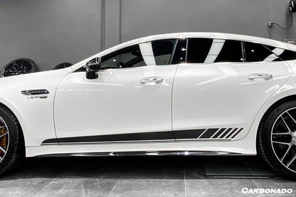 Faldones laterales de fibra de carbono estilo OEM para Mercedes Benz AMG GT63 S 4 puertas Coupé X290 Carbonado 2019-2023