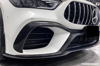 Mercedes Benz AMG GT63S 4 puertas Coupé X290 Carbonado 2019-2023, borde delantero central de fibra de carbono estilo OEM
