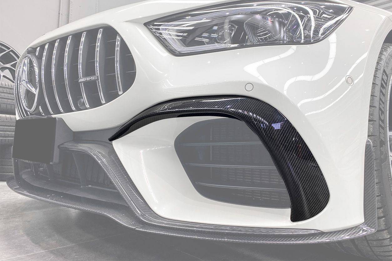 Carbonado 2019-2023 Mercedes Benz AMG GT63  S 4Door Coupe X290 OEM Style Carbon Fiber Front Canards