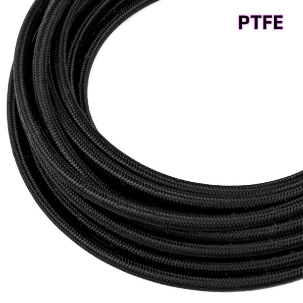 8AN PTFE Braided Black Nylon Hose / Line (E85 + Race Fuel Safe) - BY THE FOOT