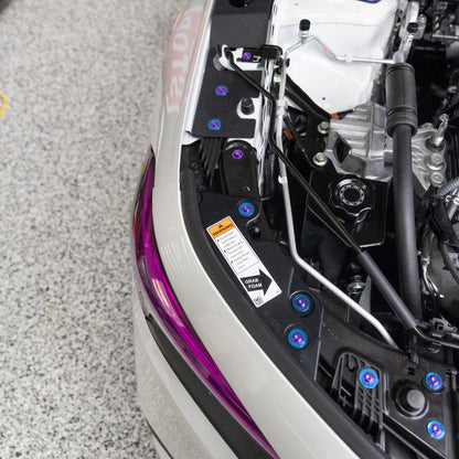 JDC Titanium Engine Bay Dress-Up Hardware Kit (2022+ Honda Civic Si 11th Gen)