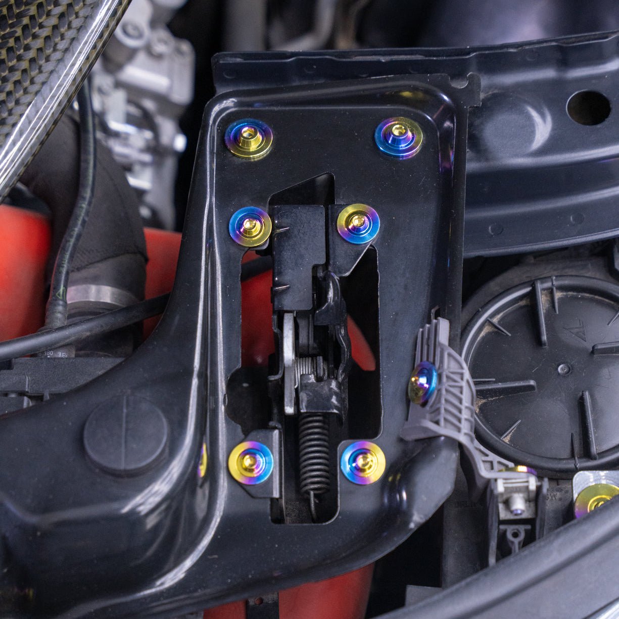 JDC Titanium Hood Latch Hardware Kit | 2014 - 2020 BMW F80 M3/M4 - 1