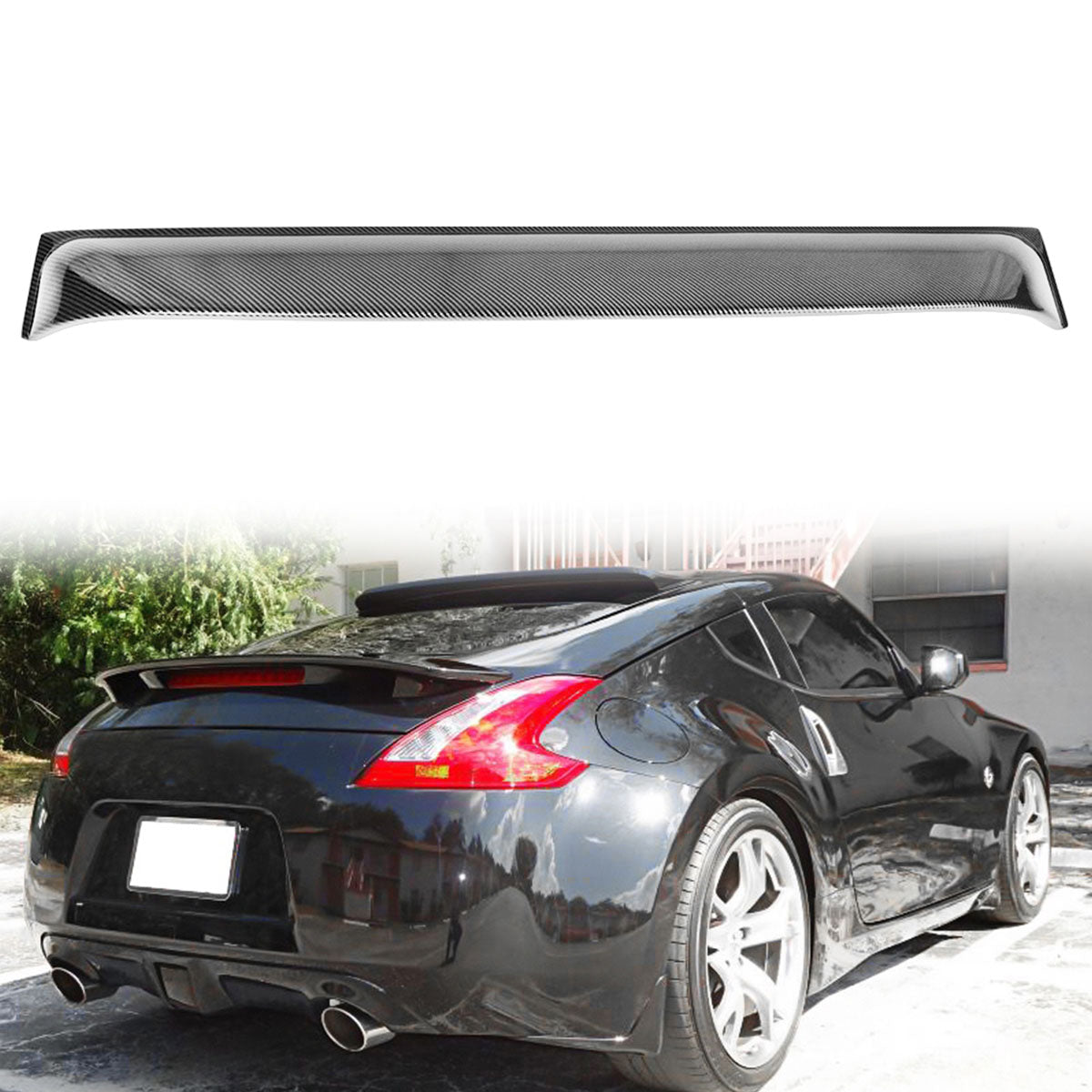 K2 Industries 2009-2020 Nissan 370Z Coupe Rear Window Visor Roof Spoiler Wing PP