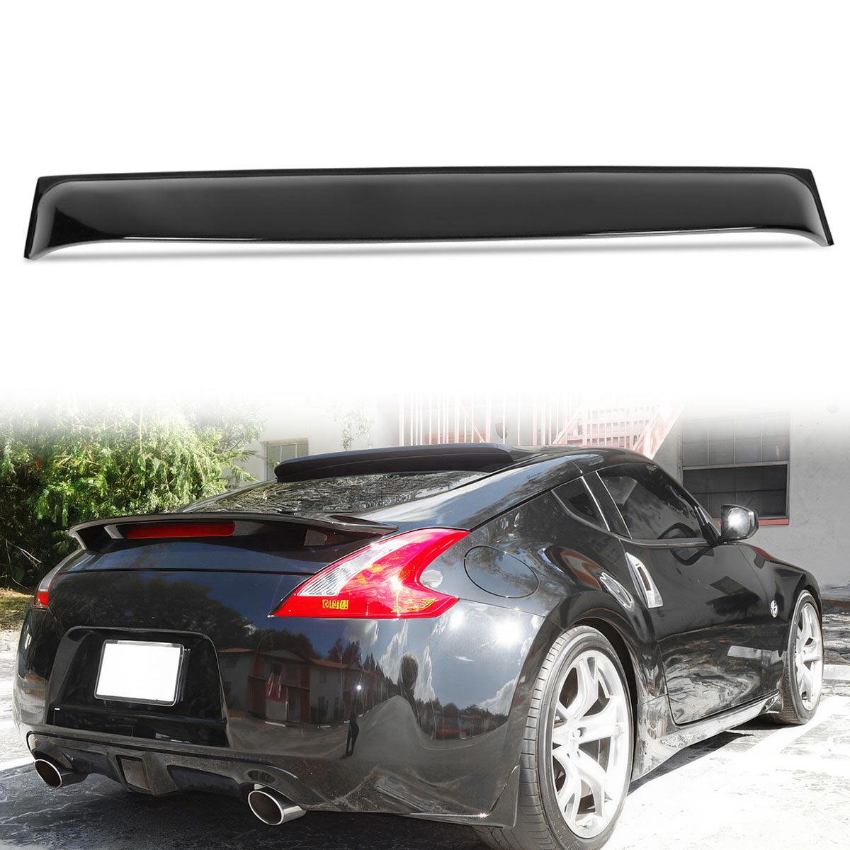 K2 Industries 2009-2020 Nissan 370Z Coupe Rear Window Visor Roof Spoiler Wing PP