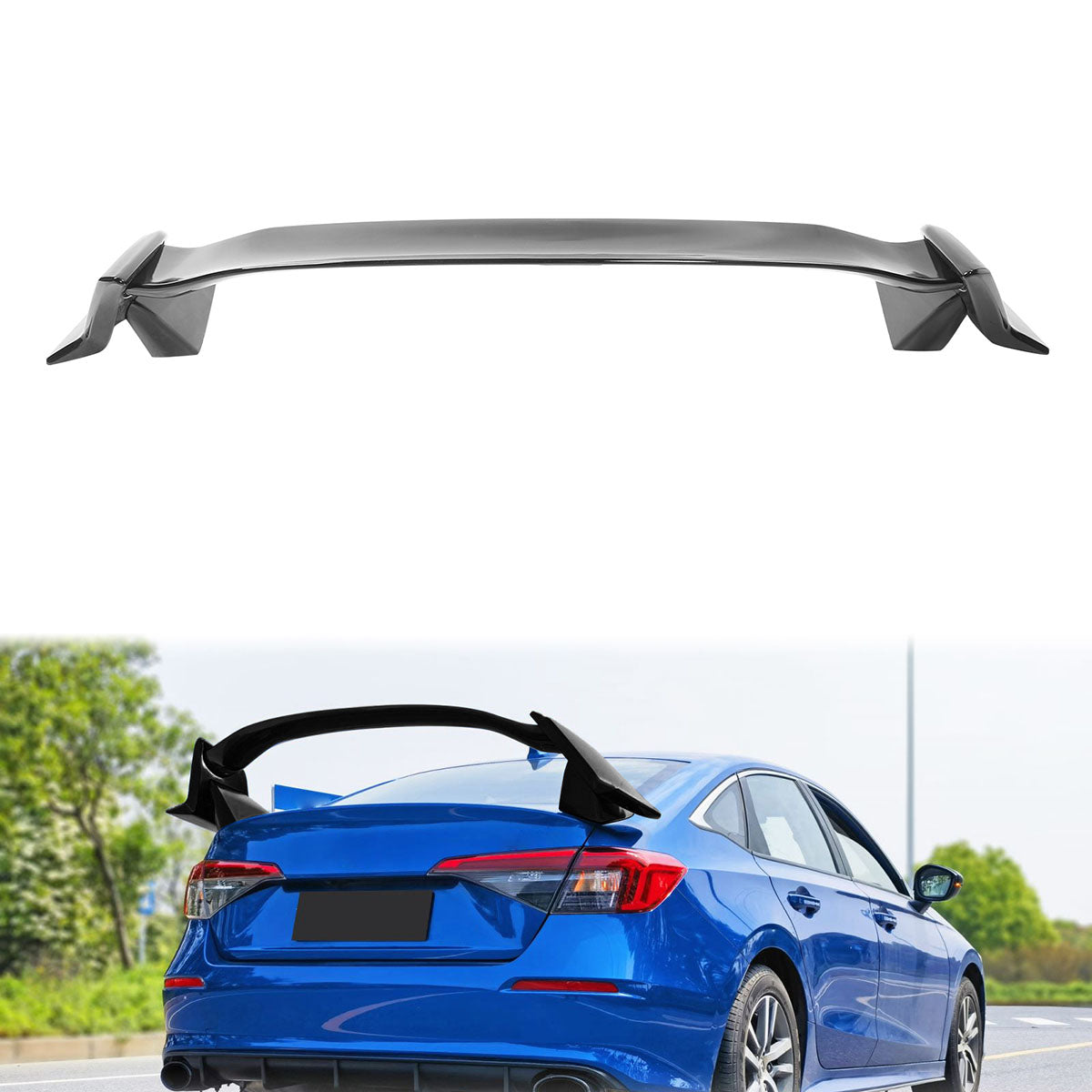 K2 Industries 2022-2025 Honda Civic Sedan Type R Style Trunk Spoiler ABS