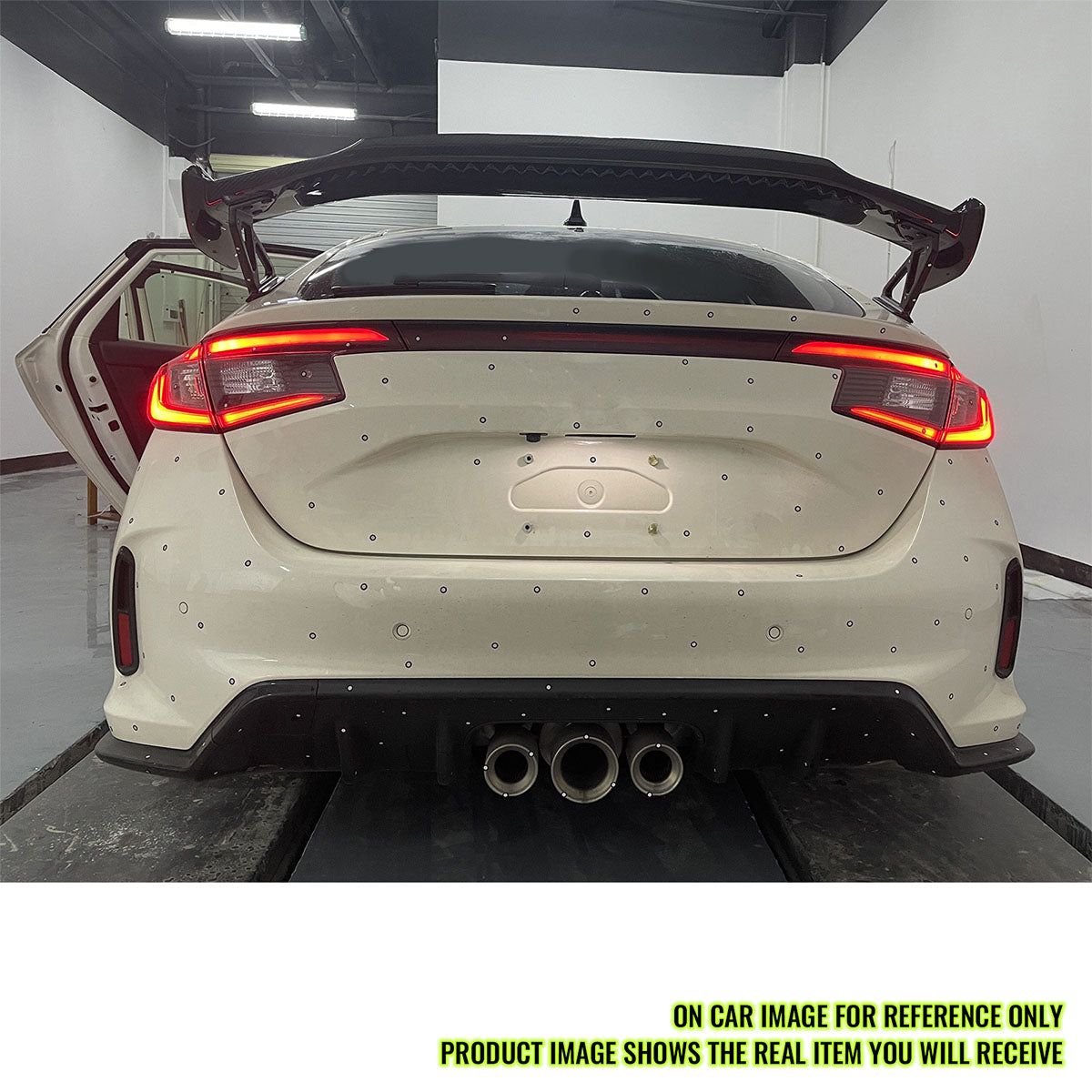 K2 Industries 2023-2025 Civic Type R OE Style Red Carbon Fiber Trunk Spoiler