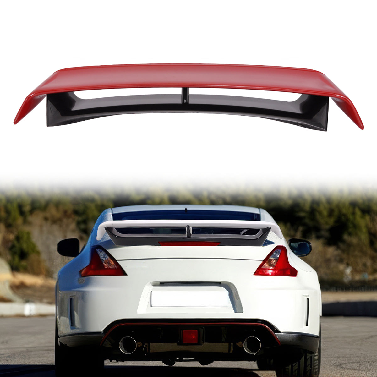 K2 Industries 2009-2021 Nissan 370Z Coupe Rear Trunk Spoiler Ducktail Wing Lip ABS
