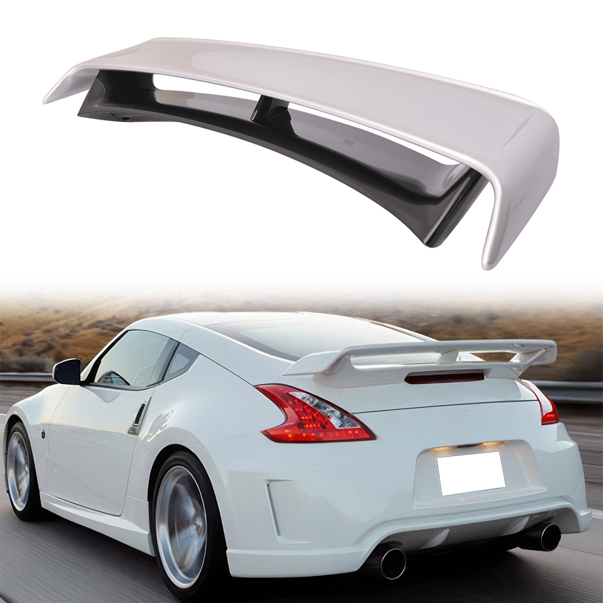 K2 Industries 2009-2021 Nissan 370Z Coupe Rear Trunk Spoiler Ducktail Wing Lip ABS