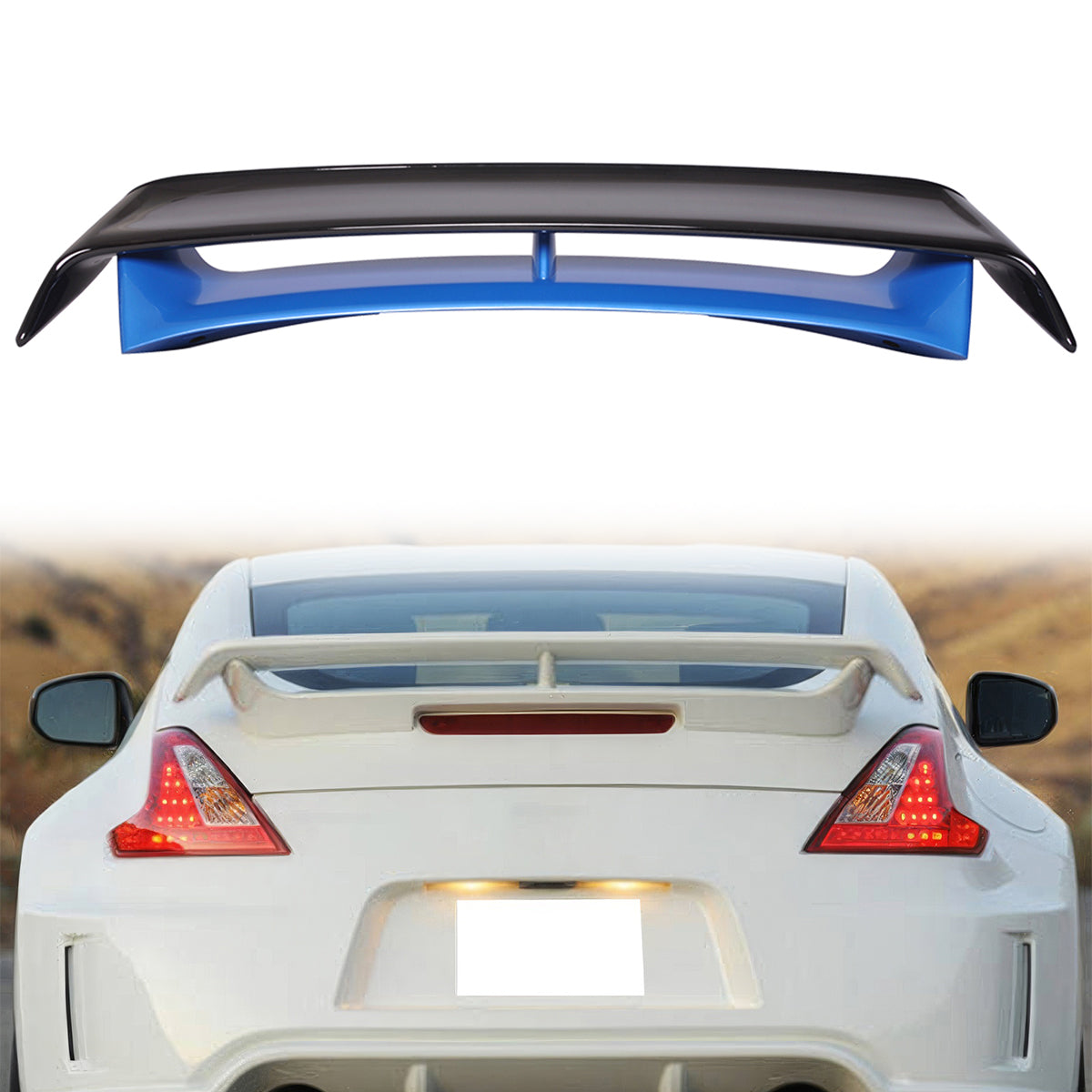 K2 Industries 2009-2021 Nissan 370Z Coupe Rear Trunk Spoiler Ducktail Wing Lip ABS