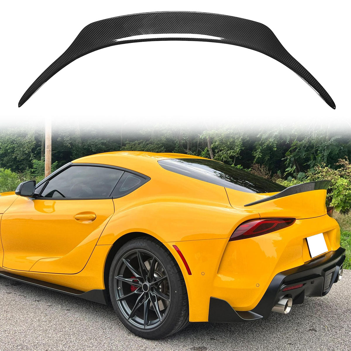 K2 Industries 2020-2025 Toyota GR Supra A90 OE Trunk Spoiler Gloss Dry Carbon Fiber