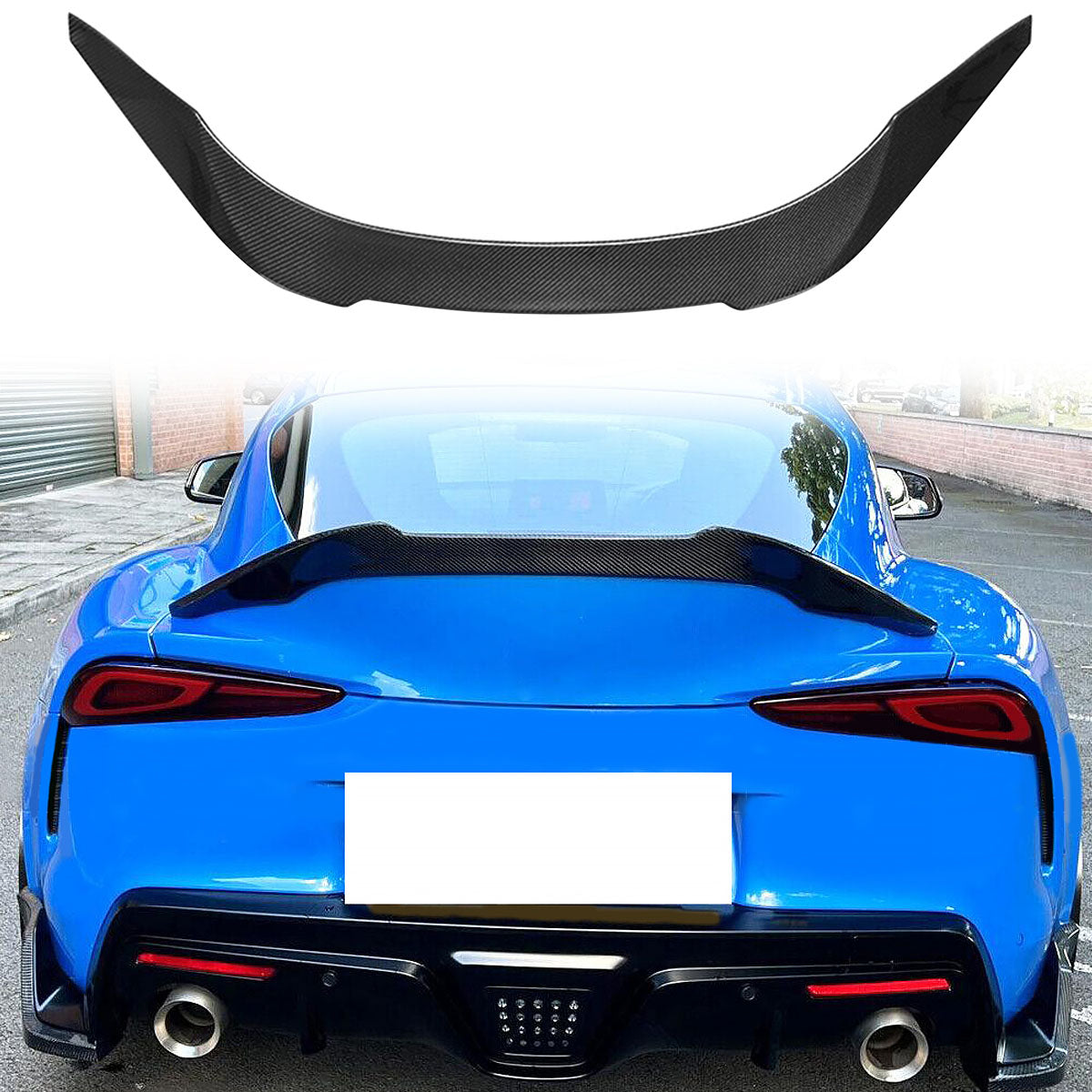 K2 Industries 2020-2025 Toyota GR Supra A90 V Style Trunk Spoiler Gloss Carbon Fiber