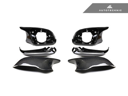 AutoTecknic Version III M-Inspired Dry Carbon Mirror Housing Kit - F22 2-Series | F30 3-Series | F32 4-Series | F87 M2 (ATK-BM-0140-DCG)