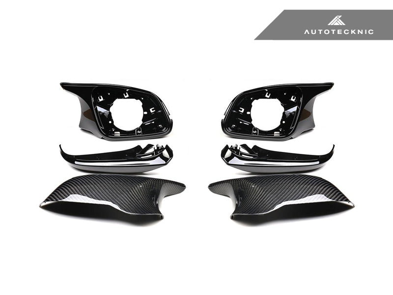 AutoTecknic Version III M-Inspired Dry Carbon Mirror Housing Kit - F22 2-Series | F30 3-Series | F32 4-Series | F87 M2 (ATK-BM-0140-DCG)