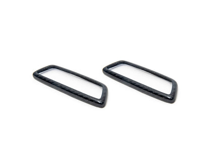 AutoTecknic Dry Carbon Front Seat Illuminated Emblem Surround Set - BMW M