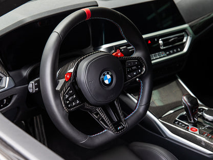 AutoTecknic LCI Carbon Steering Wheel Trim - G22/ G26 4-Series 2025-Up
