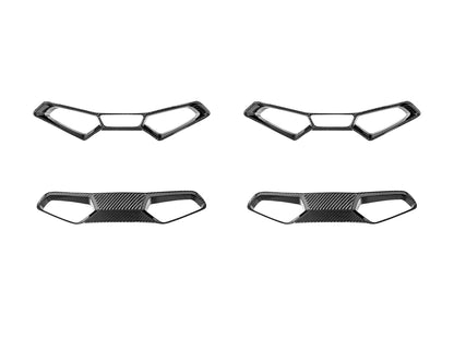 AutoTecknic Dry Carbon Fiber Seat Belt Outlet Cover Set - BMW G80 M3 | G82 M4 | G87 M2 | M Carbon Bucket Seats