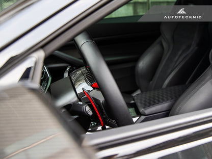 AutoTecknic Carbon LCI Steering Wheel Top Cover - G8X M2/ M3/ M4 (ATK-BM-0518)