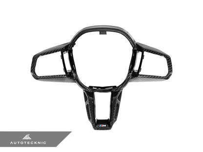 AutoTecknic カーボンファイバー Steering ホイール Trim - G60/ G61 5-シリーズ