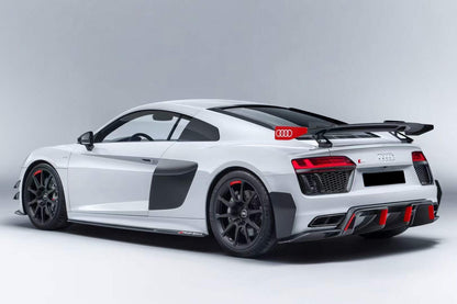 Carbonado 2016-2025 Audi R8 GEN2 Coupe ONLY GT Style DRY Carbon Fiber Trunk Wing with Base and Aluminum Legs