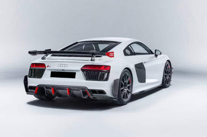 Carbonado 2016-2025 Audi R8 GEN2 Coupe ONLY GT Style DRY Carbon Fiber Trunk Wing with Base and Aluminum Legs