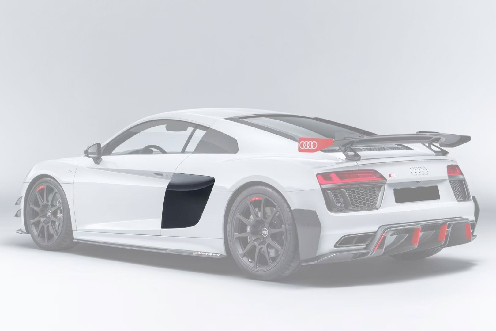 DarwinPRO GT4 Style Dry Carbon Fiber Side Door Panel Blades | 2016-2025 Audi R8 Coupe & Spyder