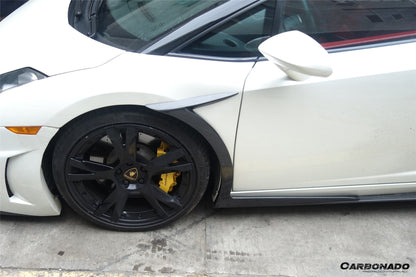 Carbonado 2004-2008 Lamborghini Gallardo VF guardabarros delantero estilo | Compatible con Gallardo, Gallardo SE, Superleggera.