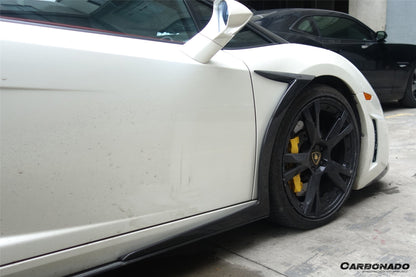 Carbonado 2004-2008 Lamborghini Gallardo VF guardabarros delantero estilo | Compatible con Gallardo, Gallardo SE, Superleggera.