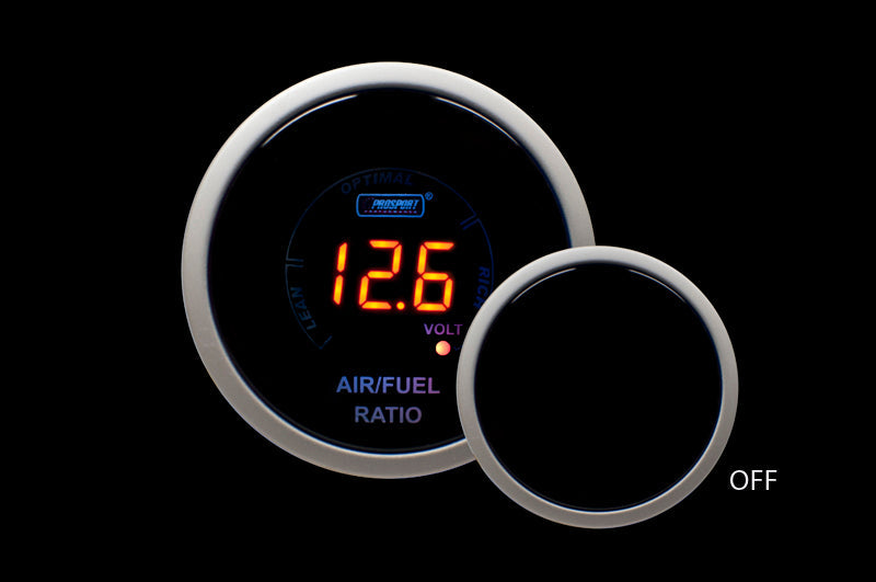 Prosport 2-1/16" Digital Air Fuel Ratio & Volt Gauge-Amber