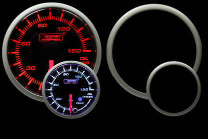 Prosport 2-3/8" Amber/White Premium Oil Pressure Gauge