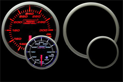 Prosport 2-1/16" Premium Amber / White Oil Temperature Gauge