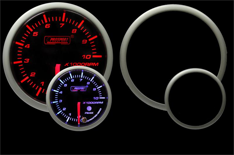Prosport 2-3/8" Amber/White Premium Tachometer
