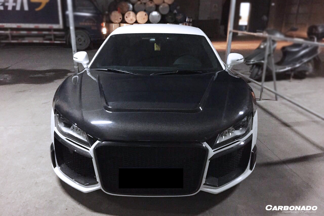 Capó de fibra de carbono estilo P para Audi R8 Coupé Spyder Carbonado 2006-2015