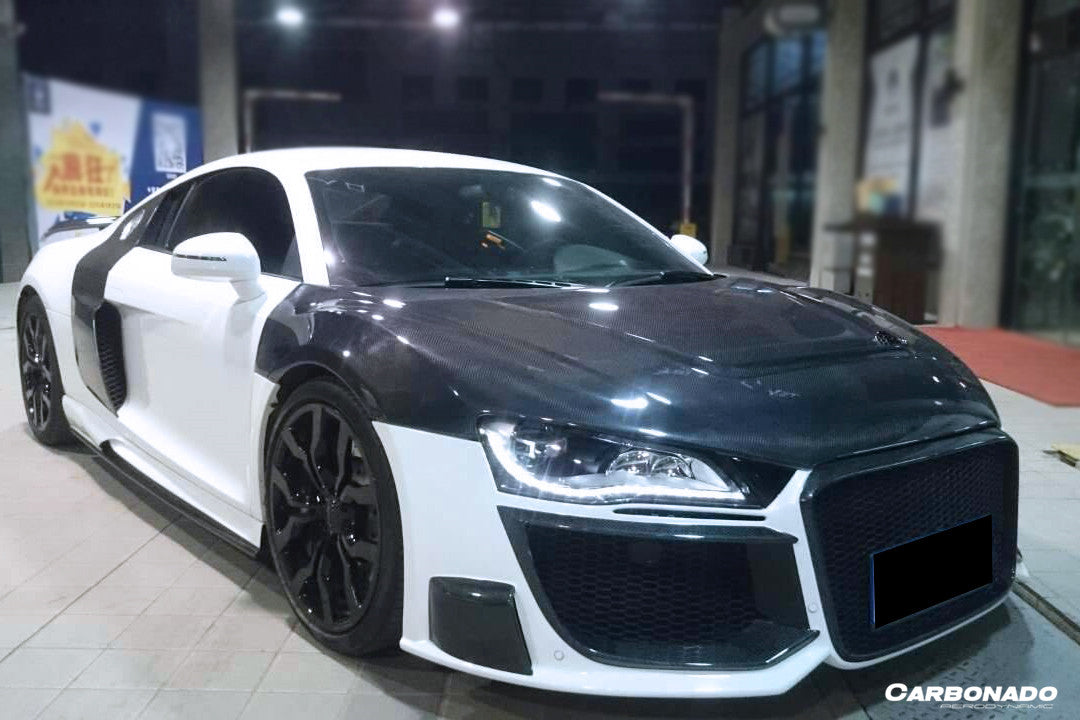 Capó de fibra de carbono estilo P para Audi R8 Coupé Spyder Carbonado 2006-2015