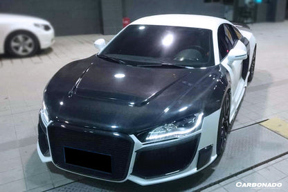 Capó de fibra de carbono estilo P para Audi R8 Coupé Spyder Carbonado 2006-2015