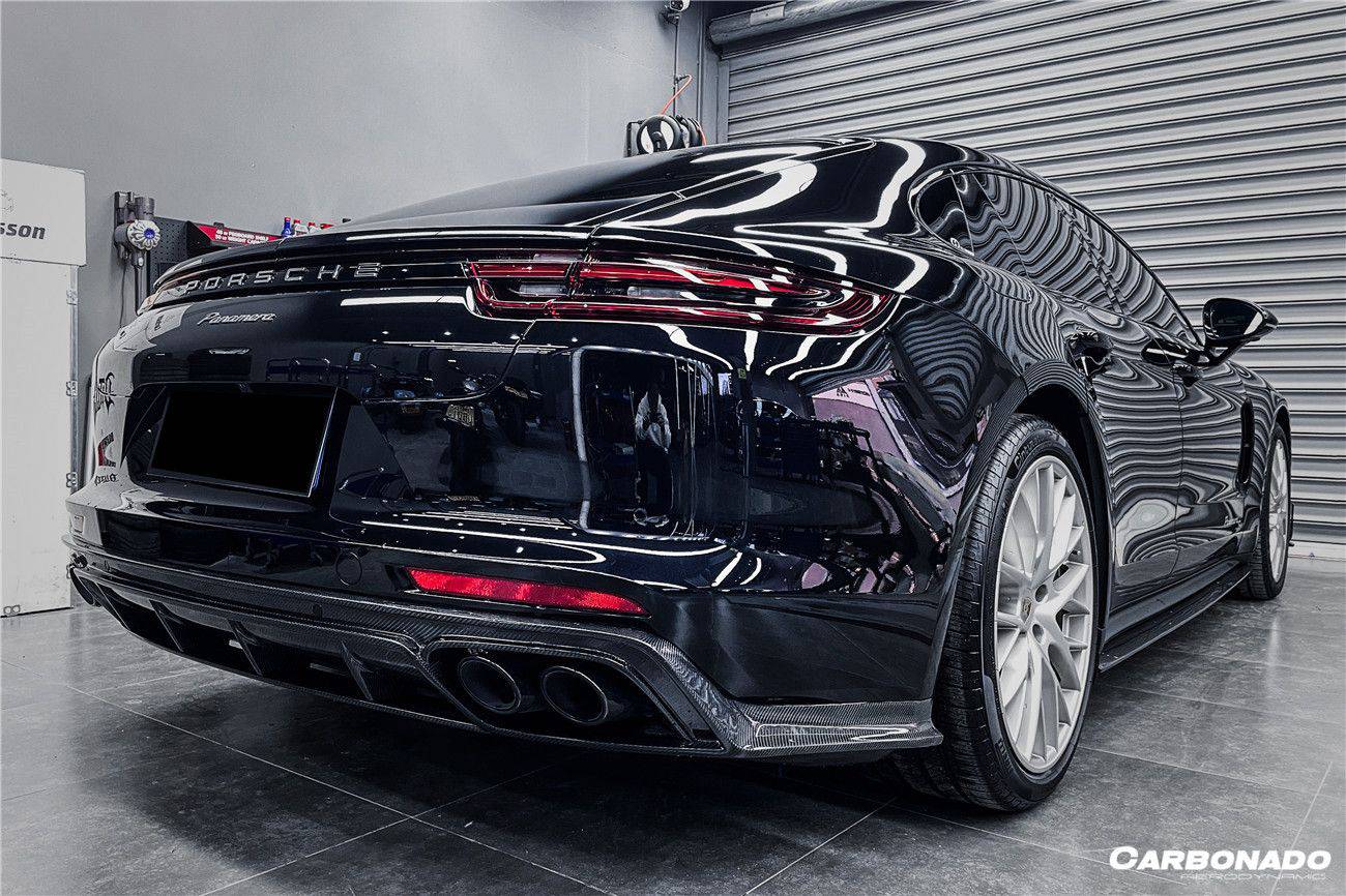 Carbonado 2017-2023 Porsche Panamera 971 4S    4    GTS OD Style Carbon Fiber Rear Lip
