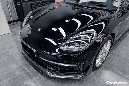 Borde delantero de fibra de carbono seco estilo Porsche Panamera 971 4S 4 GTS Carbonado 2017-2023