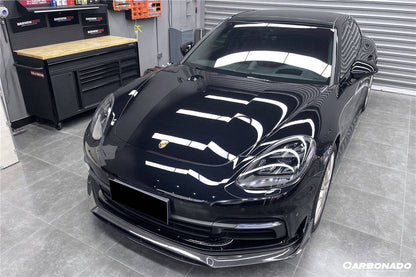 Borde delantero de fibra de carbono seco estilo Porsche Panamera 971 4S 4 GTS Carbonado 2017-2023