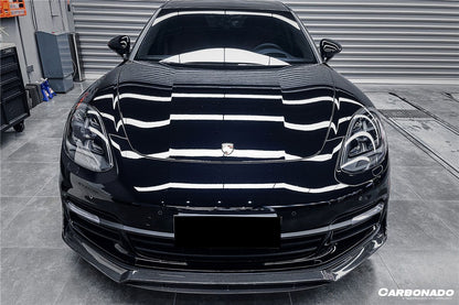 Borde delantero de fibra de carbono seco estilo Porsche Panamera 971 4S 4 GTS Carbonado 2017-2023