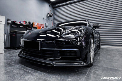Borde delantero de fibra de carbono seco estilo Porsche Panamera 971 4S 4 GTS Carbonado 2017-2023